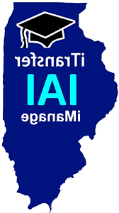 outline of the shape of Illinois with the letters I, A, I